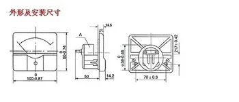 Trieda 1.5 Presnosť DC 0-100uA Analógový Panel Meter Obdĺžnik 44C2 DC 0-100uA Analógový Ammeter Panel Meter