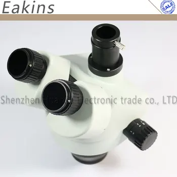 Trinocular stereo mikroskopom 7~45X Kontinuálne zoom+Univerzálny držiak+Veľká Podlahy+56 LED svetlo pre Lab PCB Inšpekcie