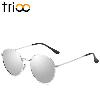 TRIOO Značky Dizajnér Úzka Tvár Polarizované slnečné Okuliare Kolo Luxusné Retro Oculos Jazdy Retro Slnečné Okuliare Pre Ženy Odtiene