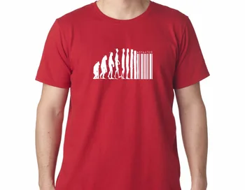 Tričká Ľudskej Evolúcie Banksy Ľudstvo Opice čiarového kódu Kapitalizmu Anarchie Tee tričko Dizajn Webovej stránky