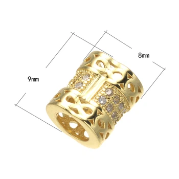 Trubice Tvaru Európskej Charms Mosadz Kovové Korálky Dištančné DIY Náramky Nálezy Na Šperky