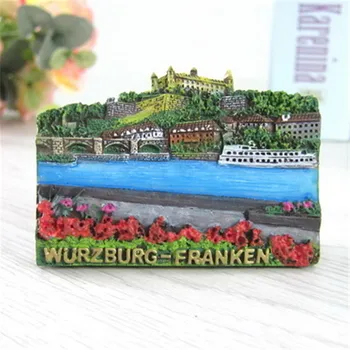 Turistické Magnety Nemecko Wurzburg Franken Chladnička Magnet