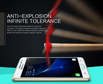 Tvrdené Sklo Screen Protector Samsung Galaxy J3 PRO J3110 NILLKIN Úžasné H Nanometrov Jasné, Proti roztrhnutiu Ochranný Film