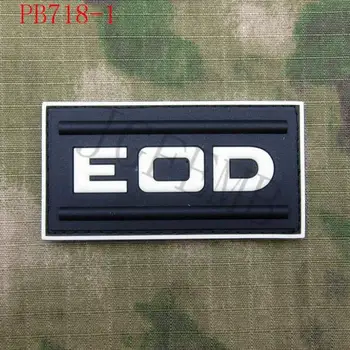U. S. NAVY Likvidácia nevybuchnutej munície EOD Vojenské Taktické Morálku 3D PVC patch Odznaky Čierna Červená Zelená Sivá Tan Svetelný