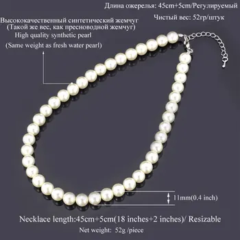 U7 Choker Náhrdelník Ženy, Svadobné Šperky Darček Horúce Módne Veľkoobchod Black/White Vysokej Kvality Simulované Pearl Korálky Náhrdelník N369