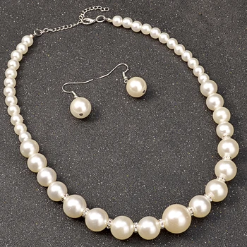 UDDEIN Afriky korálky šperky nastavenie simulovanej pearl šperky, svadobné svadobné náušnice, náhrdelník nastaviť vintage vyhlásenie golier veľkoobchod