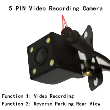 Udricare CCD parkovacia Nahrávanie Videa Fotoaparát pre Android GPS DVR Bluetooth Nepremokavé Nočné videnie Široký Uhol Zadný Fotoaparát