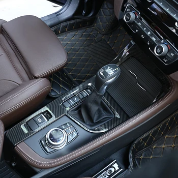 Uhlíkových vlákien Pre BMW X1 F48 2016 2017 ABS Chrome stredovej Konzoly Dekorácie Rám, Kryt Výbava Auto Príslušenstvo pre ľavej ruke ovládač