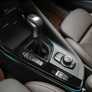 Uhlíkových vlákien Pre BMW X1 F48 2016 2017 ABS Chrome stredovej Konzoly Dekorácie Rám, Kryt Výbava Auto Príslušenstvo pre ľavej ruke ovládač
