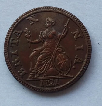 UK,1721,Prehliadanie British Mince George som,veľmi zriedkavé kópiu mince
