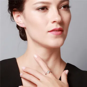 Uloveido Crystal dámske Krúžok Zirconia Šperky, Snubné Prstene, Farba Očarujúce Šperky Ženy Bijoux zľavu 15% Bague Femme J367