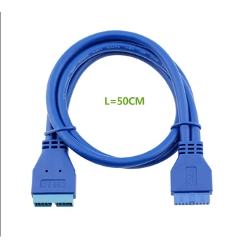 ULT-Najlepšie USB3.0 20kolíkový Samec na USB 3.0, 20 Pin Samica Predlžovací Kábel Doske Doske 20kolíkový Hlavičky Kábel Adaptéra extender