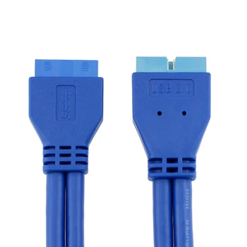 ULT-Najlepšie USB3.0 20kolíkový Samec na USB 3.0, 20 Pin Samica Predlžovací Kábel Doske Doske 20kolíkový Hlavičky Kábel Adaptéra extender