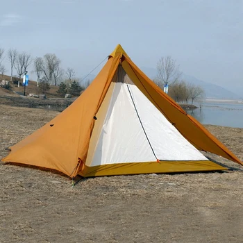 Ultralight Outdoor Camping Teepee Silnylon Pyramídy Stan 3-4 Osoby Veľký Stan Turistika Vnútorný Stan Barraca Para Camping stan