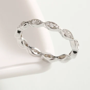 UMCHO Infinity Navždy Milovať Výročí Sľub Svadobné Kapela Zásnubný Prsteň Svadobný Prsteň 925 Sterling Silver Krúžky Pre ženy