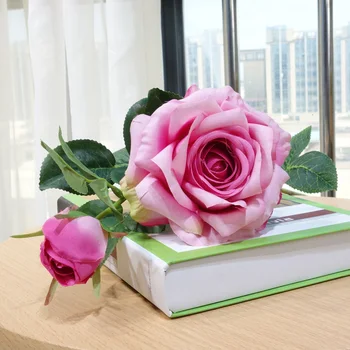 Umelé Ruže Kvet Hodvábnej dohoda Falošné kvetinové Svadobné Party Vrchol marrige Domáce Dekorácie kvet pre váza Tabuľka Daisy