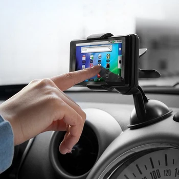 Universal Car Phone Držiak GPS Stojan 360 Otočiť Nastaviteľný Panel Sklo Mobilný Telefón Držiak Pre iPhone 5 6 Plus Samsung