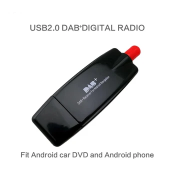 Univerzálna USB 2.0 Digitálny DAB+ Rádio Tuner Prijímač, Antény, Anténne BOX pre Android 7.1/6.0/5.1/4.4 autorádio v štátoch Európy