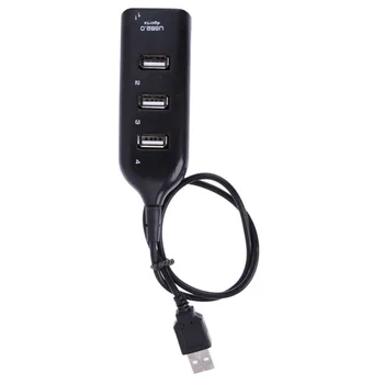 Univerzálna USB Hub 4 Port USB 2.0 Hub s Káblový vysokorýchlostný Mini Hub Zásuvky Vzor Splitter Kábel, Adaptér pre Notebook PC