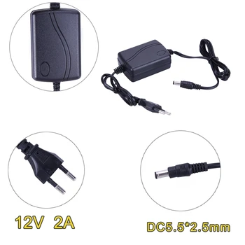 Univerzálne 5.5x2.1-2.5 mm AC na DC Napájací Adaptér 12V 2A Napájací Adaptér Dual Cable Converter
