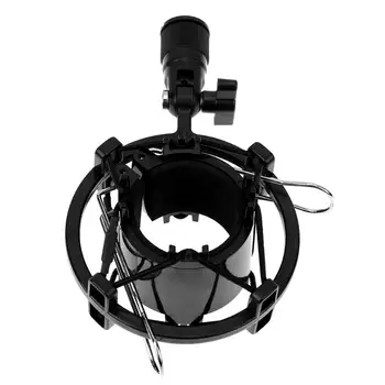 Univerzálny Mikrofón Mikrofón Držiak na Stojan Shock Mount Clip Držiak Nahrávanie na Stenu pre 43-55mm Veľké Membrána Mikrofónu Čierna