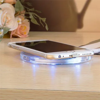 Univerzálny Qi Bezdrôtová Nabíjačka Pre iPhone X 8 Plus USB Jasné Plnenie Pad Charge Pre Samsung Galaxy S6 S7 Okraji S8 S9 Plus