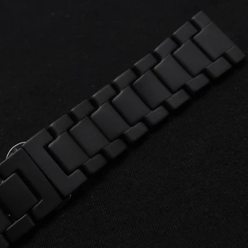 Unpolished Čierne Keramické Watchbands Módny štýl Hodinky remienok náramok fit smart hodinky výstroj s3 22 mm klasický pás nové arrival2017