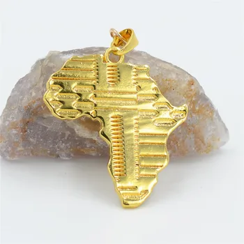 Uodesign Štýl Afrika Mapa Prívesok Keychain pre Ženy/Mužov Zlatá Farba Etiópskej Šperky Veľkoobchod Afriky Mapy Hiphop Keyring Položky