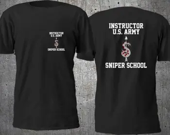 US ARMY SNIPER SCHOOL MARINE SPECIAL FORCE t shirt človek dve strany bežné bavlna tee USA veľkosti S-3XL NOVÉ