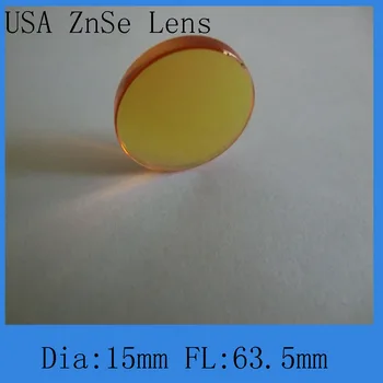 USA CVD ZnSe Co2 Laser Focus Objektív s Priemerom 15 mm Ohnisková Length63.5 mm Pre Co2 Laserové Rezacie A Rytie Stroj
