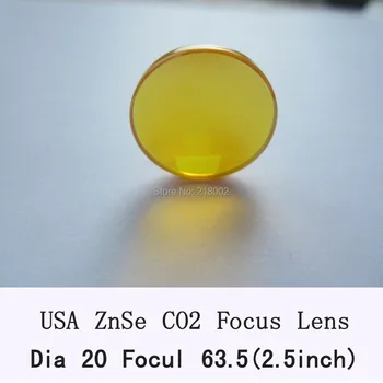 USA ZnSe Co2 Laser Objektív 20 mm Priemer 63.5/2.5