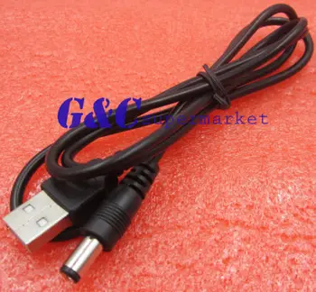 USB 2.0 DC 5,5 mm X2.1mm 5.5X2.1 80 cm USB napájací kábel, Kábel Napájací zdroj