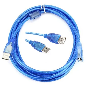 USB 2.0 Kábel 0,3 M Do 1,5 M 3 M 5 M muži/Ženy Transparentná Modrá Univerzálny USB Kábel pre Nabíjanie Údajov adaptér Konvertor