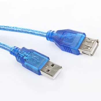 USB 2.0 Kábel 0,3 M Do 1,5 M 3 M 5 M muži/Ženy Transparentná Modrá Univerzálny USB Kábel pre Nabíjanie Údajov adaptér Konvertor