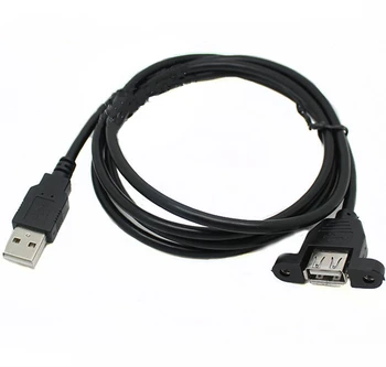 USB 2.0 macho para femea Cabo de extensao USB 2.0 Type A macho para femea Cabo de Extensao com parafuso para Montagem Em Painel