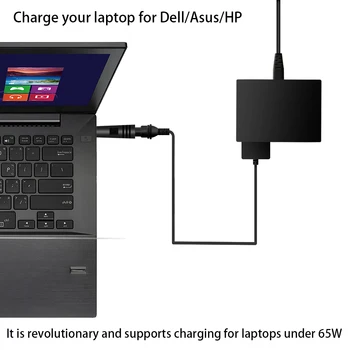 USB 5-Port Rýchle Nabíjanie 3.0 Cestovať Rýchlo Nabíjačka Nabíjačka Telefónu Notebooku Napájací Adaptér Pre Dell ASUS HP Notebook