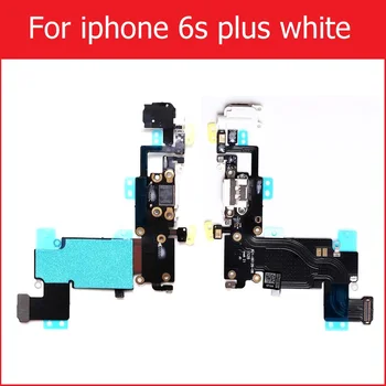 USB Konektor Nabíjačky Flex Kábel Pre iPhone 6 6S plus slúchadlá audio jack port konektor flex kábel tmavo šedá biela Wholesa