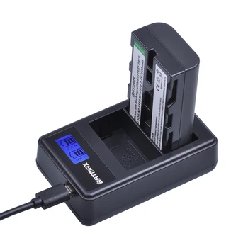USB LCD Dual Channel Rýchle Digitálne Nabíjačka pre SONY F series NP-F970 F750 F960 F550 FM500h FM50 FM70 FM90 QM71D QM91D