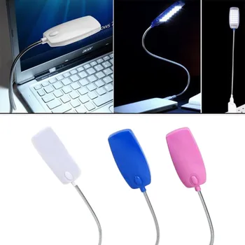 USB LED Lampa Mini Svetlo Flexibilný Počítač Tabuľka Lampe Notebook PC Stôl Čítanie Nočné Svetlo Ružová, Svetlo Jasné doprava zadarmo Nové