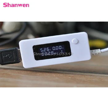 USB Mini LCD Napätie Prúd Detektor Mobile Batérie, Nabíjačky Tester Meter Kvapka Loď