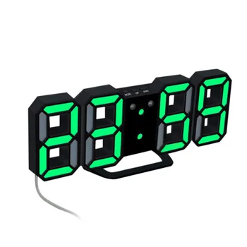 USB Nabíjanie Moderné Digitálne LED Tabuľka Stôl Noc Nástenné Hodiny Alarm Watch 24 /12-Hodinový Displej 3 Úrovne Jasu TB Predaj