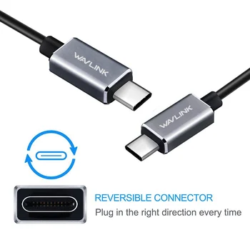 USB Typu C, USB-C Kábel USB 3.0 Typ C Kábel do 5Gbps pre USB Typ-C Zariadenia 1M Wavlink Pre MacBook ChromeBook Pixel Nexus 5X