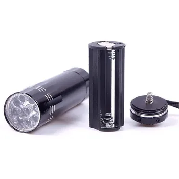 UV LED Baterky Prenosné Taktické Pochodeň Lampa Mini Hliníkové UV Ultra Violet 9 LED Baterka Čierne Svetlo, Pochodeň Kontrolovať Peniaze