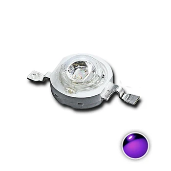 UV LED pre Nechty, Vlasy GÉL Vysoký Výkon Korálky 3W Light Emitting Diode Lampa Diodo 3-Watt Fialová 360Nm-405Nm Ultra-violet Medi Základne