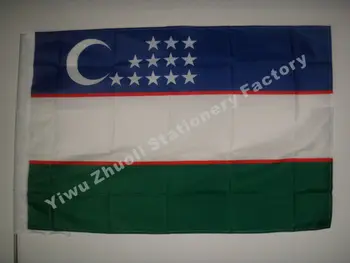 Uzbekistan Vlajka 150X90cm (3x5FT) 115g Republiky Uzbekistan