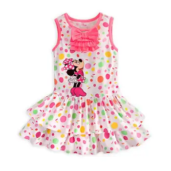 V Lete Roku 2017 Minnie Dievčenské Šaty, Oblečenie Pre Voľný Čas Fantasia Infantil Vestidos Infantis Roztomilý Batoľa Dievča Oblečenie, Detské Dievčenské Šaty