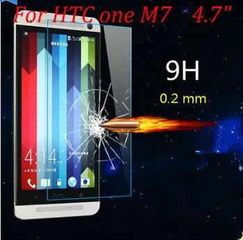 V nevýbušnom Tvrdené Sklo fólia pre HTC One M7 M 7 801 802 tvrdeného Skla 9H Screen Protector Film pre nový HTC One M7 4.7