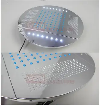 Vagsure 1Pcs 25 cm Sprchovacím kútom Izba Príslušenstvo Zrážok Strop Nadzemného Streche Sprcha Náustok Hlavu S 12V LED Svetlo