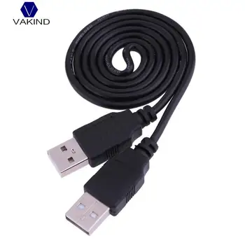 VAKIND Black 0.8 m/2.6 ft USB 2.0 SOM Muž, Aby SOM Muž Medi Prenos Údajov Kábel Káblovej Linky Kábel Viesť Nástavec Predlžovací Kábel