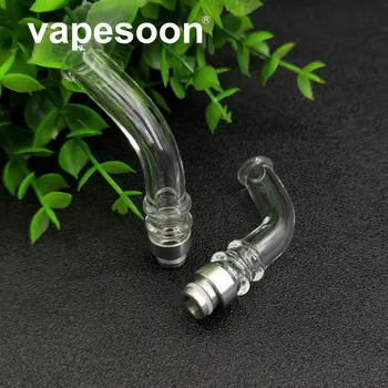 VapeSoon Dlho 810 /510 drip tip sklenené potrubia mouthpeces sklo drip tip Jasné, Ohýbanie drip tipy